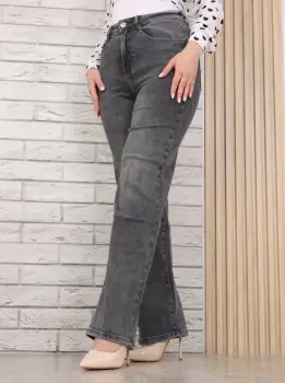 Blugi dama Evazati Gri Deresa imagine