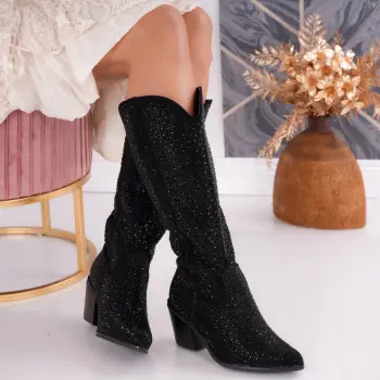 Cizme dama Camel din Piele Ecologica Intoarsa Delea imagine