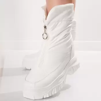 Cizme Dama Imblanite Albe din Fas Rusana imagine