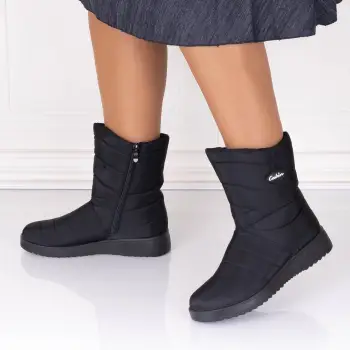 Cizme Dama Imblanite Negre din Fas Aenela imagine