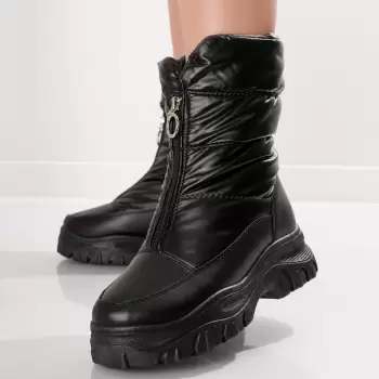 Cizme Dama Imblanite Negre din Fas Rusana imagine