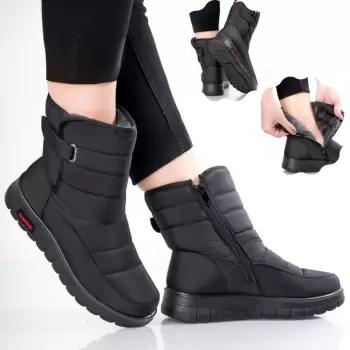 Cizme Dama Imblanite Negre din Fas Sorona imagine