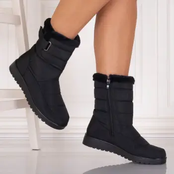 Cizme Dama Imblanite Negre din Fas Valira imagine