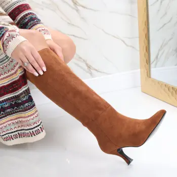 Cizme dama Maro din Piele Ecologica Intoarsa Savena imagine