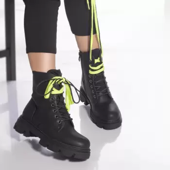 Ghete casual avia piele ecologica usor imblanita negru imagine