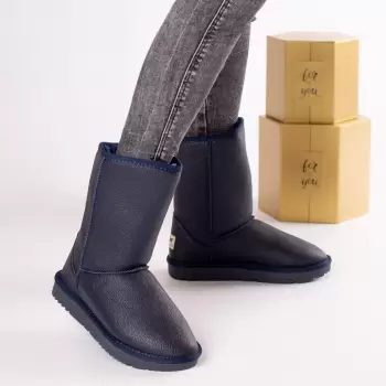 Ghete dama bleumarin imblanite piele ecologica karina imagine