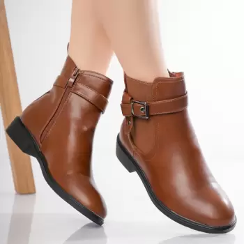 Ghete dama Camel din Piele Ecologica Haga imagine