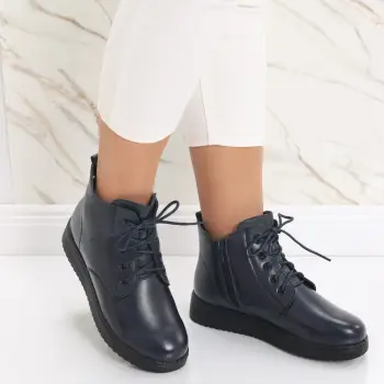 Ghete Dama Imblanite Bluemarin din Piele Ecologica Darina imagine