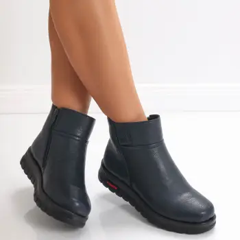 Ghete Dama Imblanite Bluemarin din Piele Ecologica Karida imagine