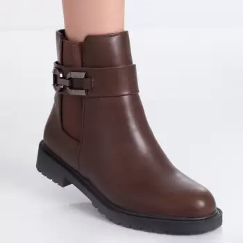 Ghete Dama Imblanite Maro din Piele Ecologica Ghadir imagine