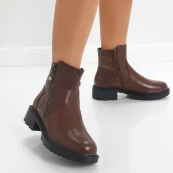 Ghete Dama Imblanite Maro din Piele Ecologica Samina imagine