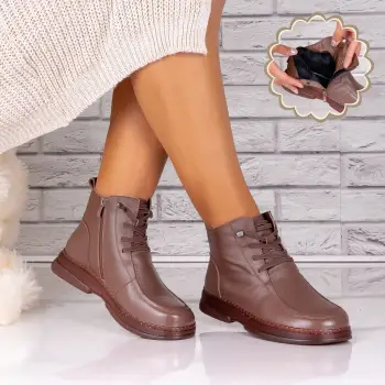 Ghete dama Imblanite Maro din Piele Naturala Avalora imagine