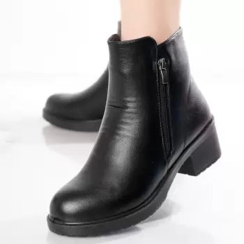 Ghete Dama Imblanite Negre din Piele Ecologica Marvela imagine