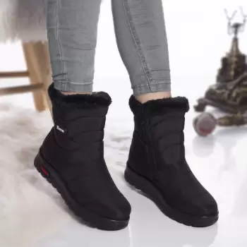 Ghete dama imblanite theea fas impermeabil negru negru imagine