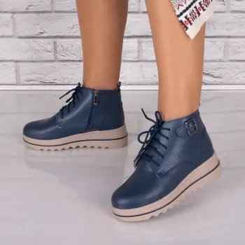 Ghete dama mblanite Bluemarin din Piele Naturala Galesia imagine