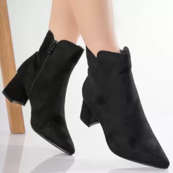 Ghete dama Negre din Piele Ecologica Intoarsa Asnam imagine