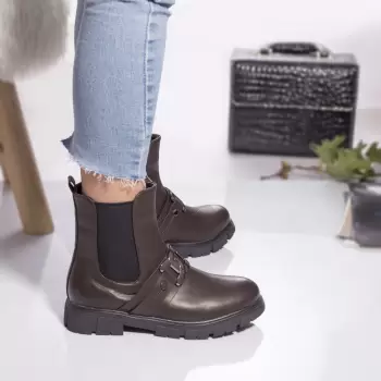 Ghete dama piele ecologica captusita jordan maro imagine