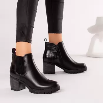 Ghete dama piele ecologica implanite rina negre imagine