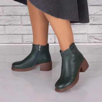 Ghete dama Verzi din Piele Naturala Eusebia imagine