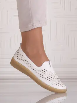 Pantofi casual Alb dama din Piele Ecologica Belvina imagine