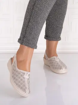 Pantofi casual Bej dama din Piele Ecologica Adnana imagine
