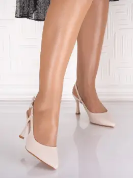 Pantofi casual Bej dama din Piele Ecologica Marinda imagine