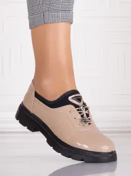 Pantofi casual Bej dama din Piele Ecologica Russan imagine