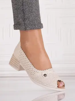 Pantofi casual Bej dama din Piele Ecologica Samar imagine