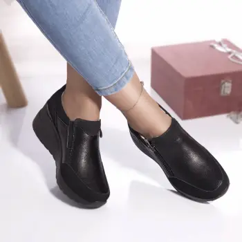 Pantofi casual brook piele naturala negru imagine