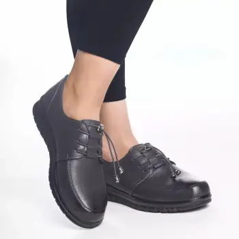 Pantofi casual edith gri piele ecologica imagine