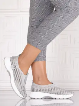 Pantofi casual Gri dama din Piele Ecologica Elenor imagine