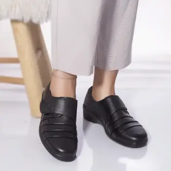 Pantofi casual guzelia piele ecologica negru imagine