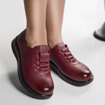 Pantofi casual kaina rosii piele ecologica imagine