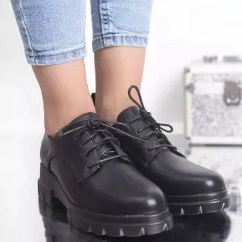 Pantofi casual katy negru piele ecologica imagine