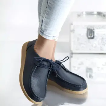 Pantofi casual lucy navy piele naturala imagine