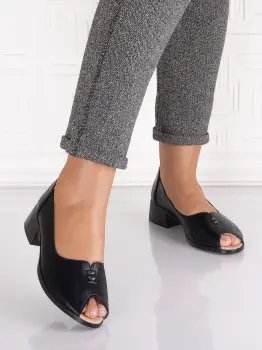 Pantofi casual Negrii dama din Piele Ecologica Aloras imagine