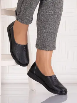 Pantofi casual Negrii dama din Piele Ecologica Amosa imagine