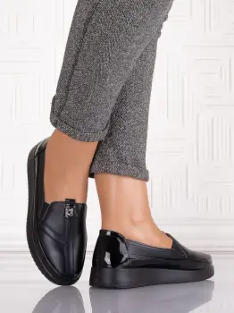 Pantofi casual Negrii dama din Piele Ecologica Assia imagine