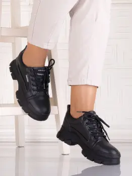 Pantofi casual Negrii dama din Piele Ecologica Astoia imagine