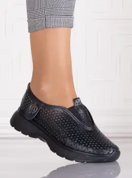 Pantofi casual Negrii dama din Piele Ecologica Elenor imagine