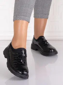 Pantofi casual Negrii dama din Piele Ecologica Russan imagine