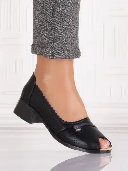 Pantofi casual Negrii dama din Piele Ecologica Samar imagine