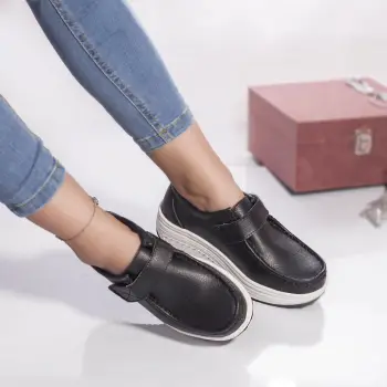 Pantofi casual rachel piele naturala negru imagine