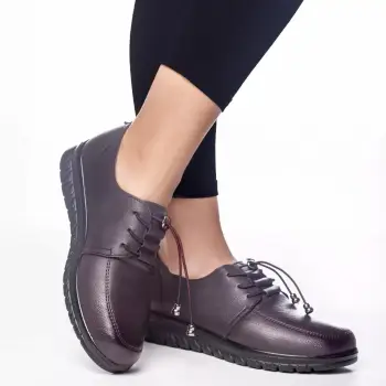 Pantofi casual rhonda mov piele ecologica imagine