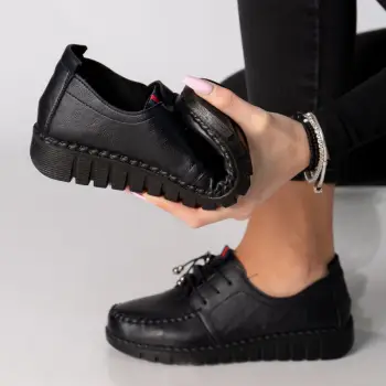 Pantofi dama albastru piele ecologica ajuana imagine