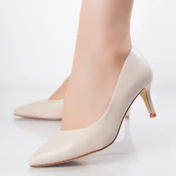 Pantofi dama Bej din Piele Ecologica Dania imagine