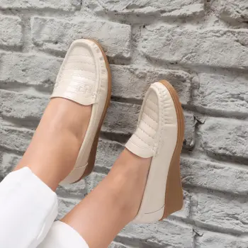 Pantofi dama Bej din Piele Ecologica Fasila imagine