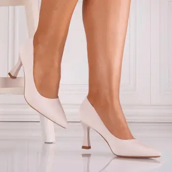 Pantofi dama Bej din Piele Ecologica Sarmina imagine