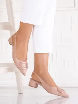 Pantofi dama Bej din Piele Ecologica Sidiona imagine