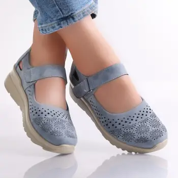 Pantofi dama casual Albastri din Piele Ecologica Tiga imagine